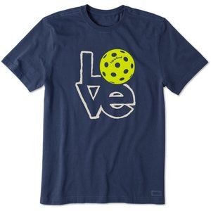 MEN'S LOVE PICKLEBALL SHORT SLEEVE TEE SIZE LARGE - NWT!